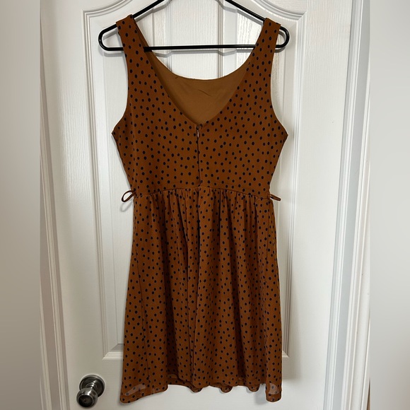 Mystic mini polkadot fit and flair dress LG - Picture 2 of 2